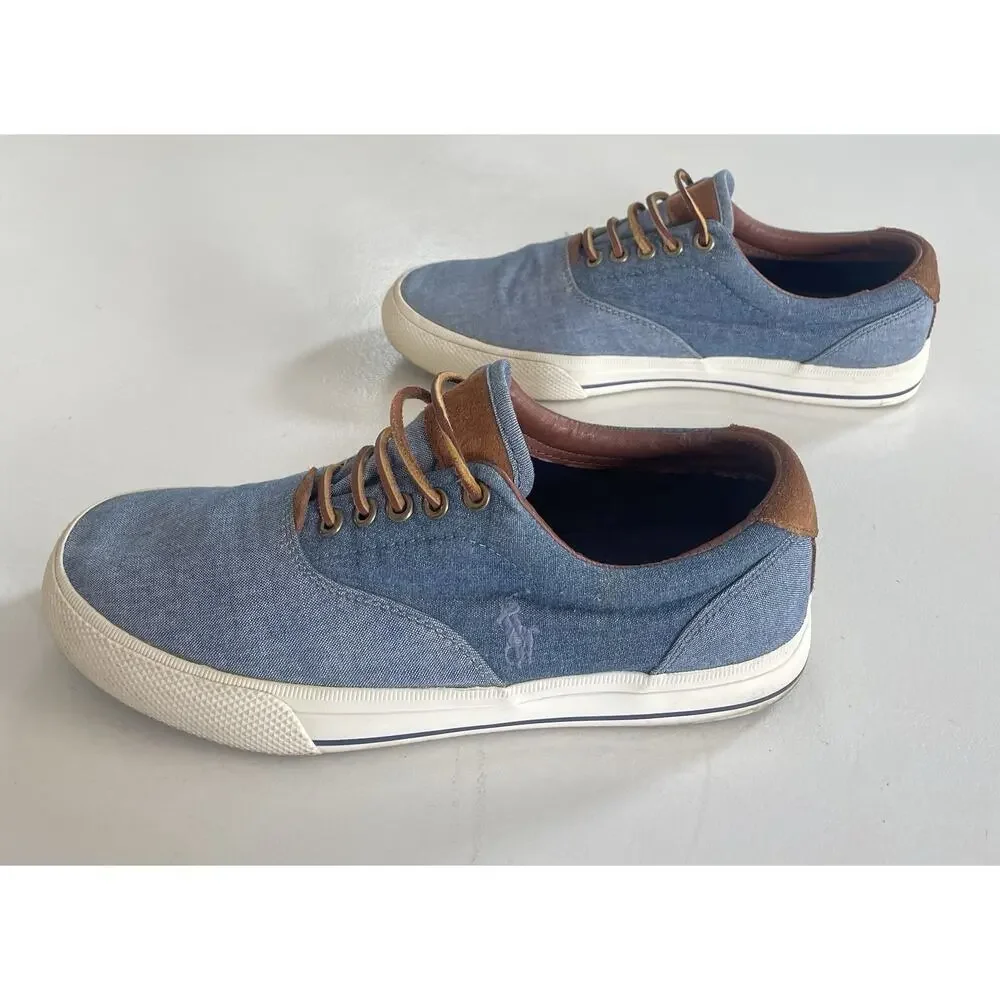 Polo Ralph Lauren Vaughn Saddle Denim Size US 8 D Men's Casual Shoes
